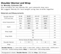 Knitting Pattern - Wendy 5919 - Celeste DK - Shoulder Warmer & Wrap